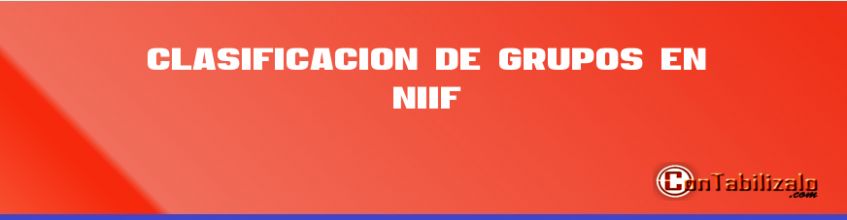 Clasificación de grupos en NIIF
