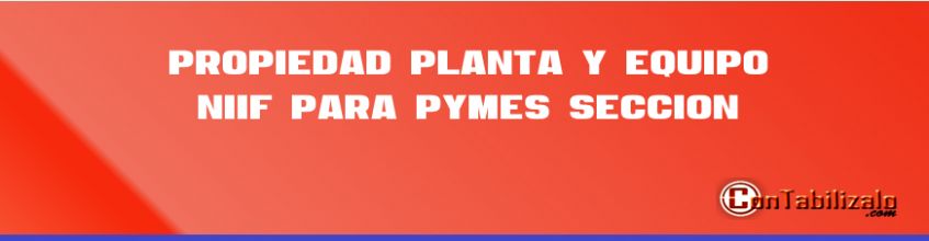 Propiedad Planta y Equipo, NIIF Para Pymes Sección 17
